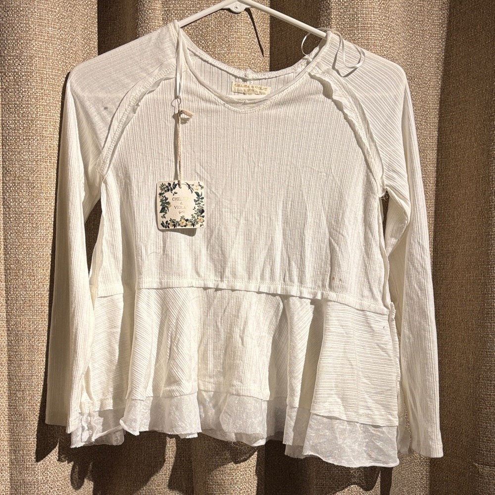 Elegant White Long Sleeve Top